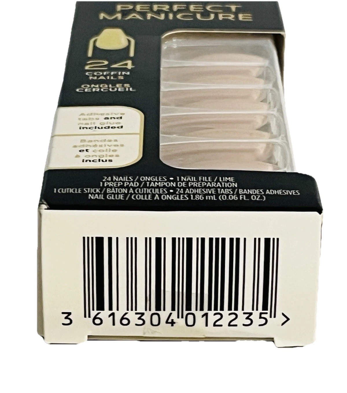 2pk Sally Hansen Salon Effects Perfect Manicure Med Coffin/Meet Me In The Metal