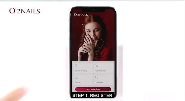 Portable O’2NAILS Nail Printer Mobile APP DIY Nail Art Printing Machine Home Use