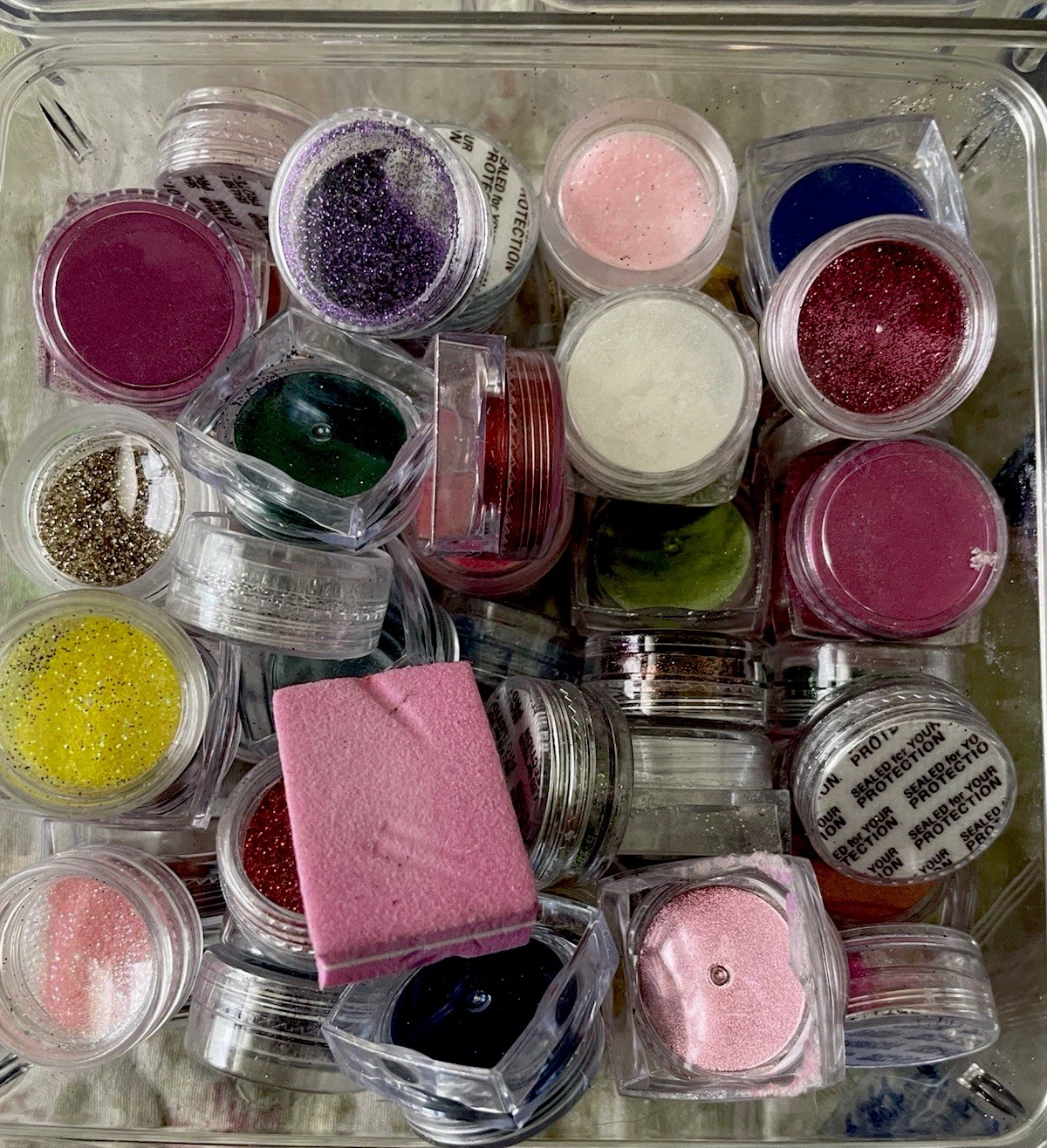 Professional Nail Art Lot Of 200+ Items Color Powder Nail Tips Organizers Etc