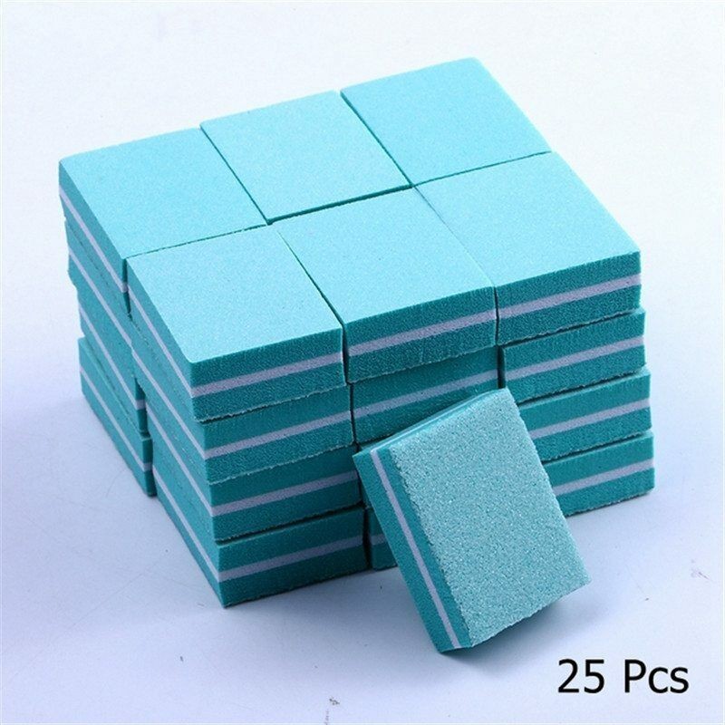 10/25/50pcs Manicure Tools Double-sided lotColorful Sponge Mini Nail File Block
