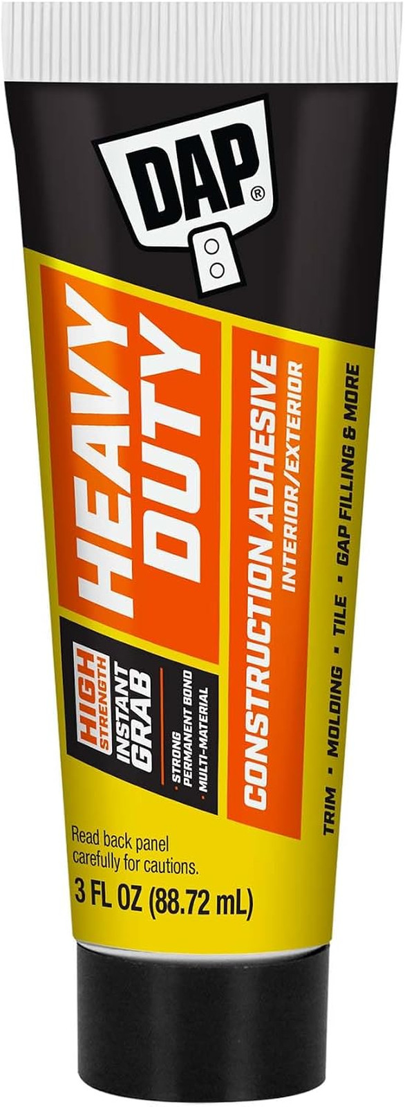 Heavy Duty Construction Adhesive White 3 Oz Instant Bond for Tile Wood Brick