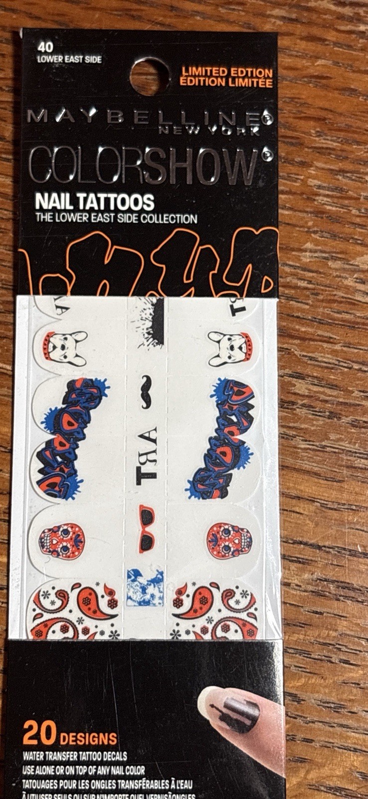 Maybelline Color Show Nail Stickers/Tattoos #40 Lower East Side* Limited Edition