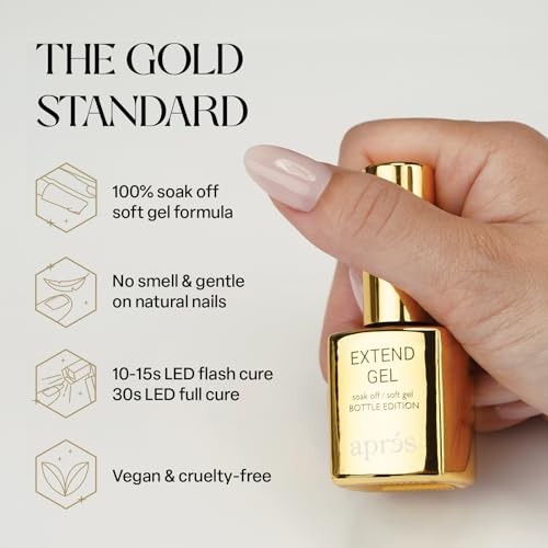 Apres Extend Gel Gold Bottle Edition 15ml – Gel-X Nail Tip Adhesive