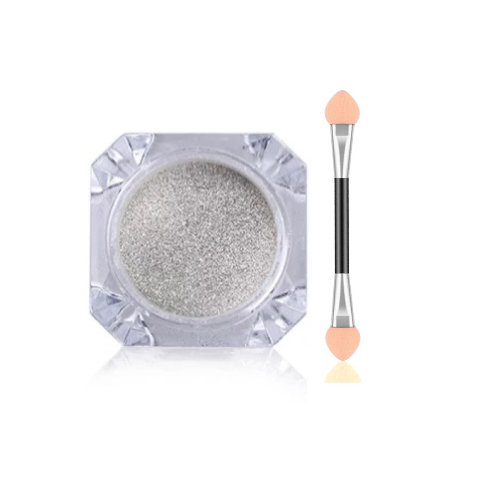 Mirror Chrome Silver Nail Powder Glass Super Shiny Effect Nails Pigment Shimmer