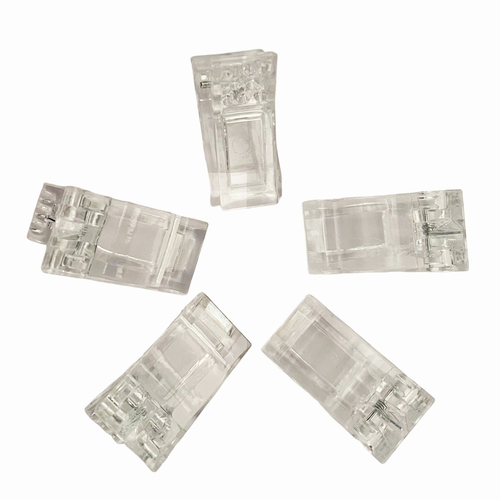 10 PCS/Set Nail Tips Fixing Clip Crystal Transparent Nail Construction Fixation