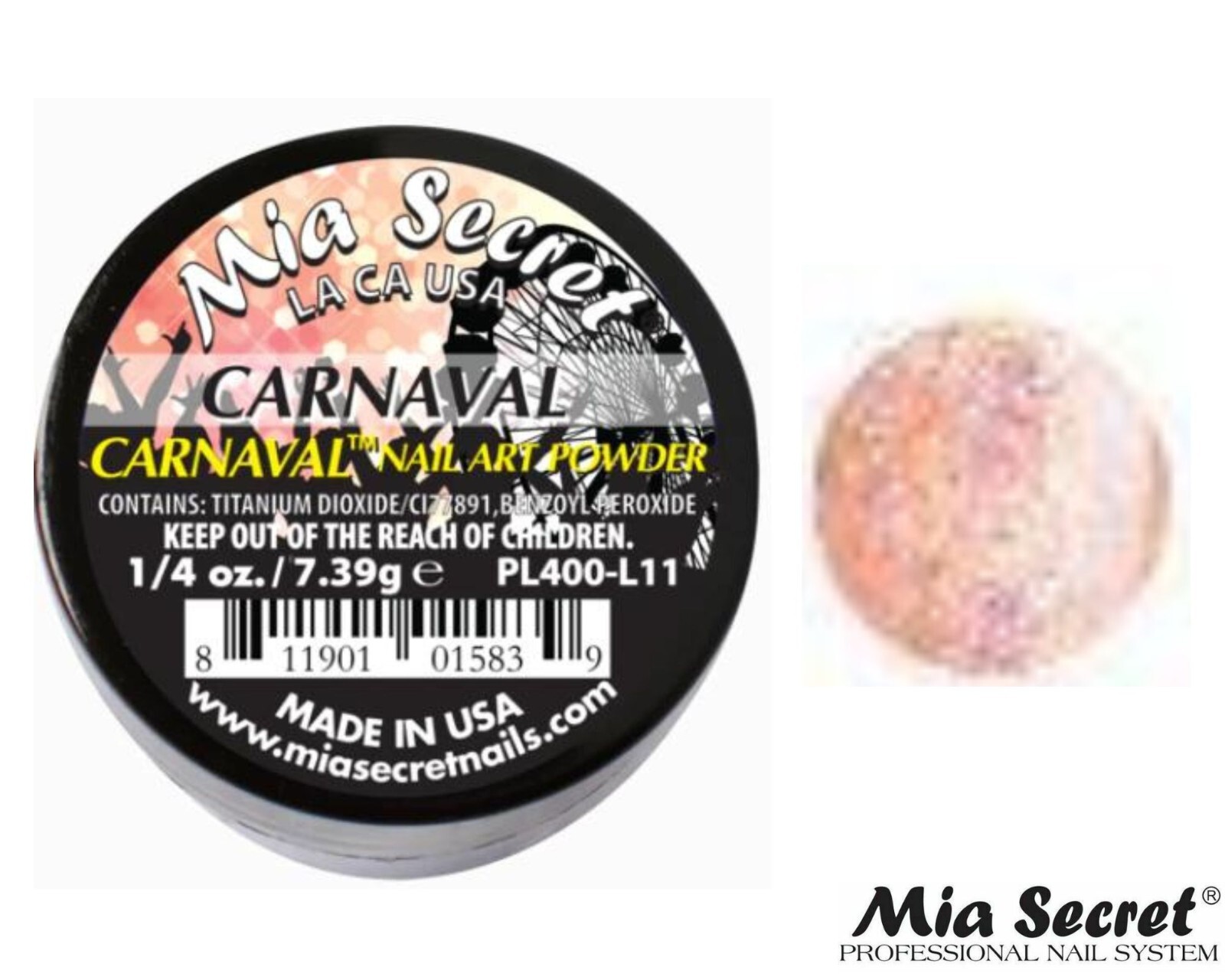 Mia Secret Nail Art Powder Carnaval Collection (CARNAVAL) 1/4oz