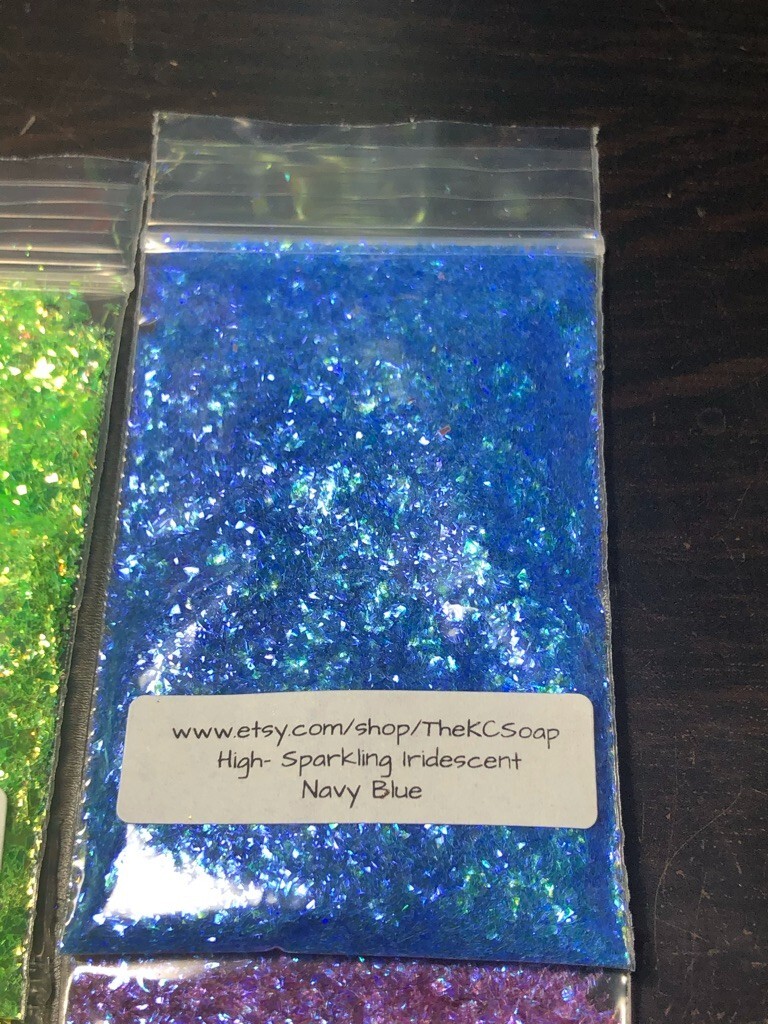 5G Iridescent High Sparkling Glitter Navy Blue nail acrylic gel craft US Seller