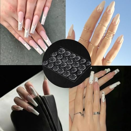 Nail Adhesive Tabs 240pcs Double Sided Stickers Clear Press On Nail Glue Sheets