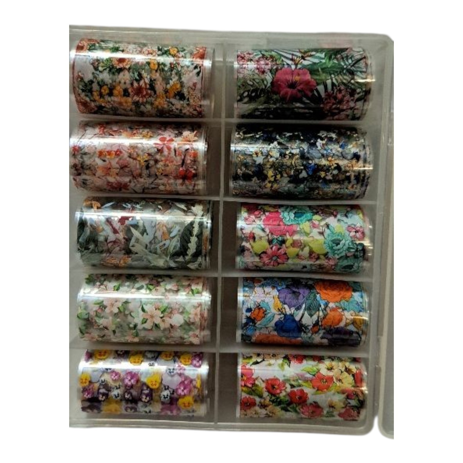 Foil Nails Art Decoration Transfer Floral Boho Acrylic Gel Box FLORA