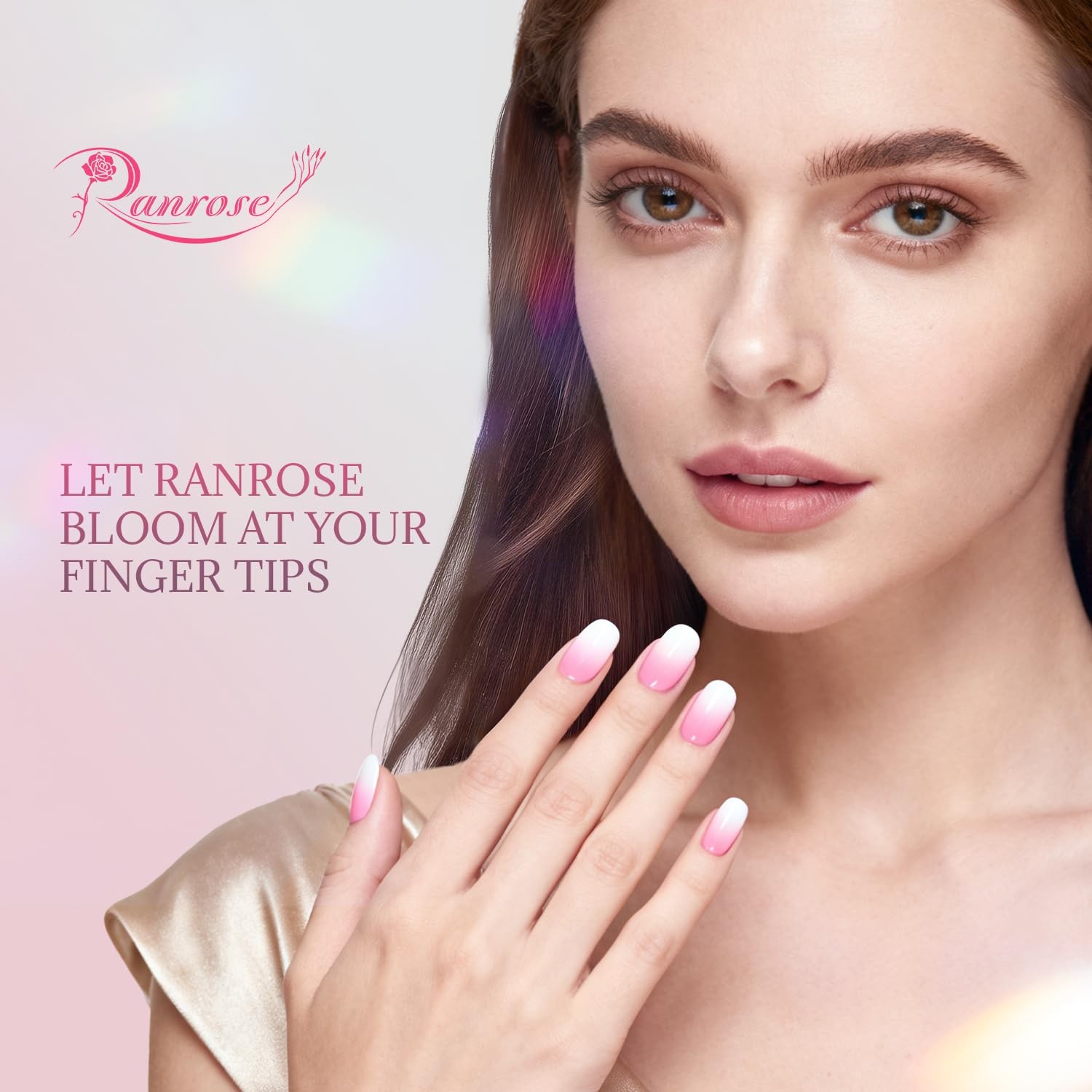 Ranrose 600pcs 600 Piece Assortment, Natural Short Oval Nail Tips