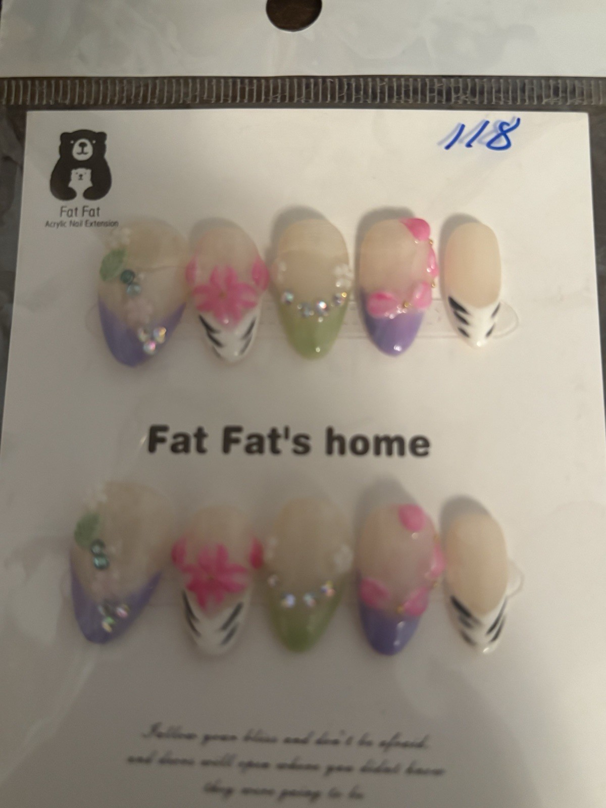 Homemade Almond Shaped Size Medium Press On Nails Lot