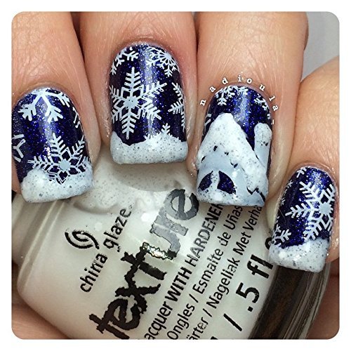 Winstonia Christmas Nail Art Stamping Plate Winter Holiday Gift Manicure Tip USA