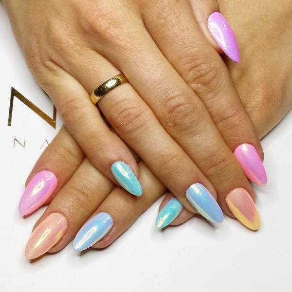 MERMAID EFFECT GLITTER NAIL ART POWDER DUST GLIMMER Hot Nails Iridescent 3g UK