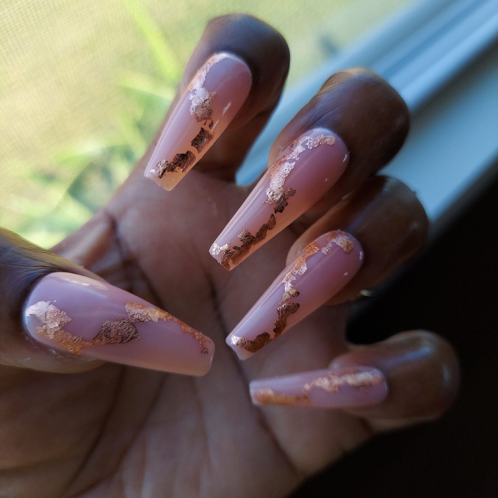 Nude Nails Rose Gold Nails Nude Wedding Nails Natural Wedding Nails Bridesmaids