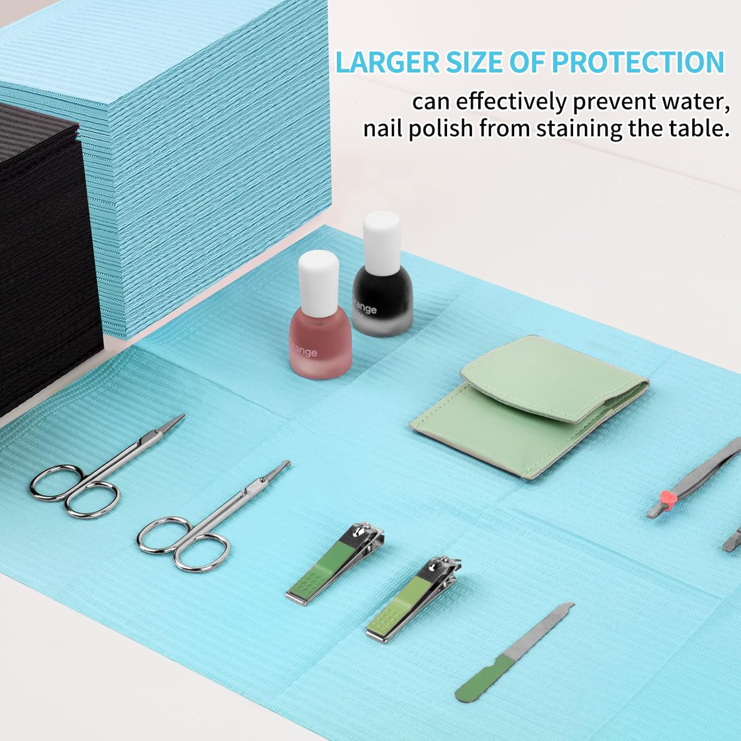 50pcs Disposable Nail Mats Foldable Nail Paper Towels for Table Acrylic Nail Pra
