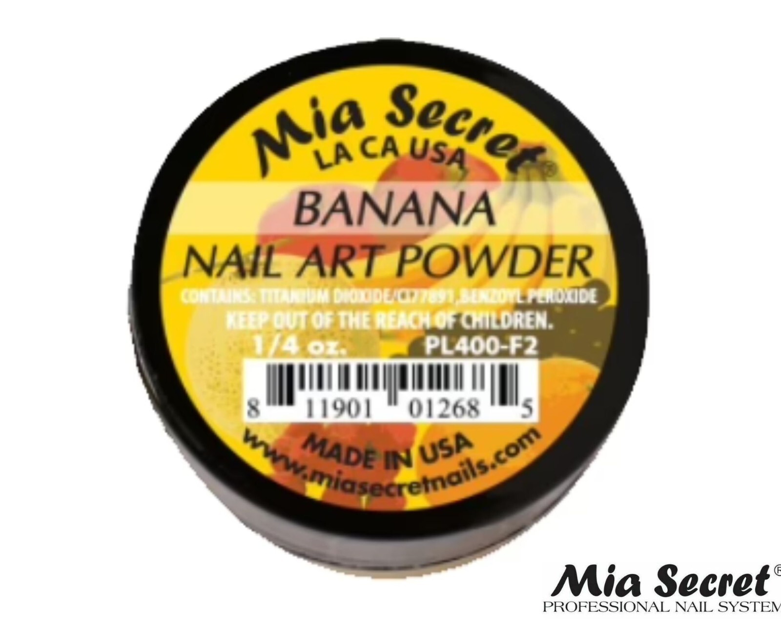 Mia Secret Nail Art Powder Fruity Collection (BANANA) 1/4oz