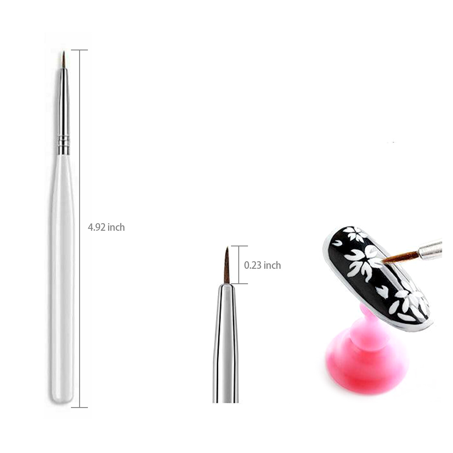 20 pcs Nail Art Gel Design Pen Painting Polish Brush Dotting Drawing Tools Set