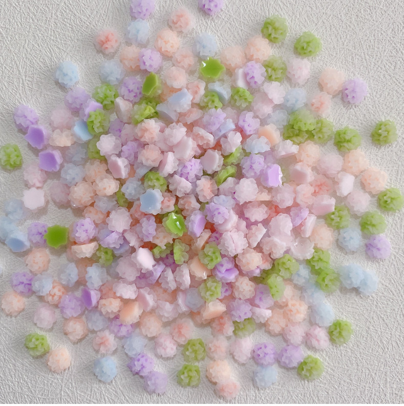 10PCS Luminous 3D Resin Flower Nail Charm Glow In The Dark Manicure Decor NS54