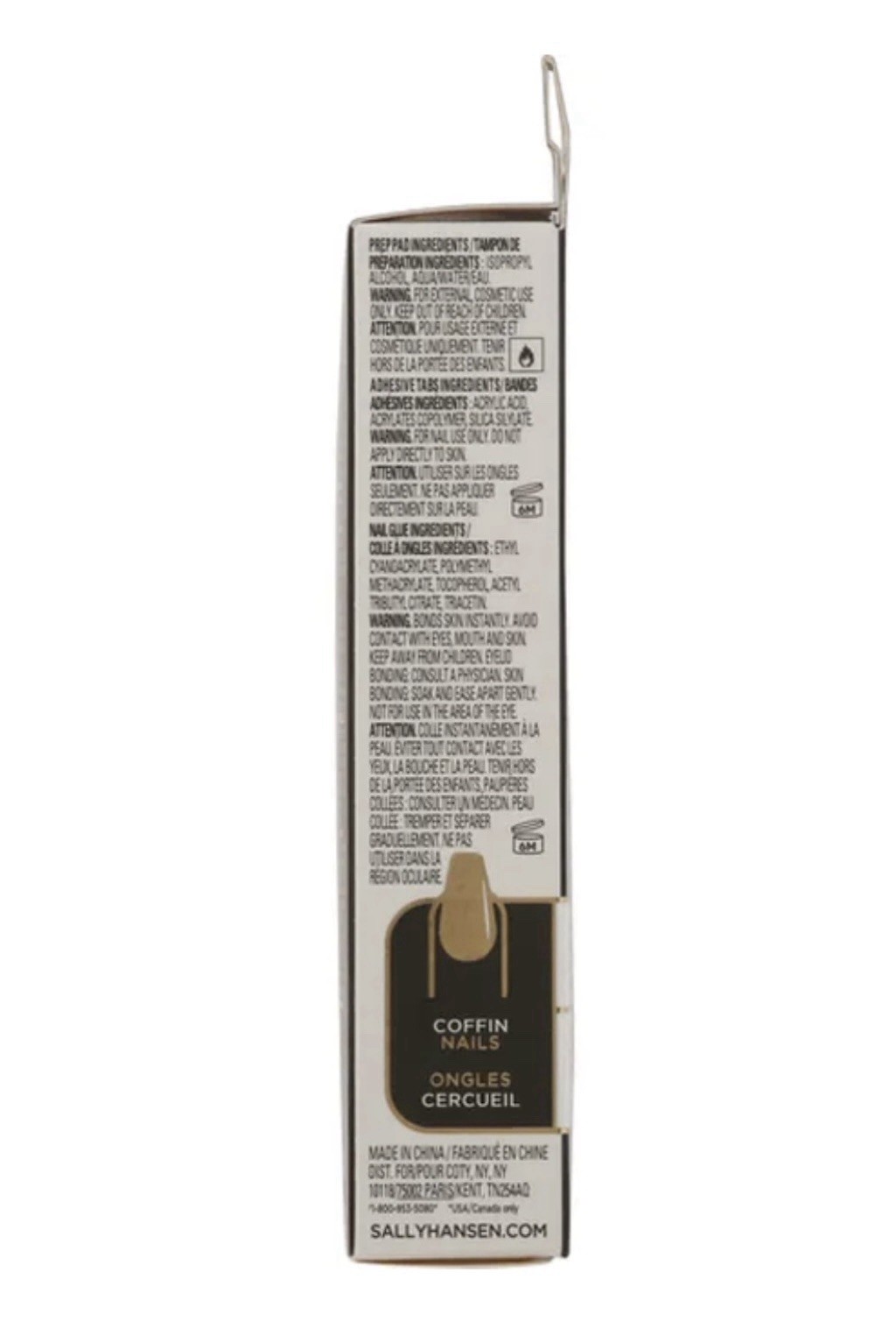 2pk Sally Hansen Salon Effects Perfect Manicure Med Coffin/Meet Me In The Metal