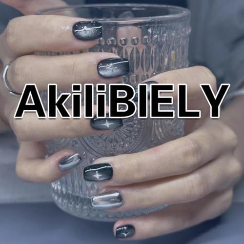 Almond Press on Nails Cat Eye Short Almond Cat Eye Pink Light Purple Bling