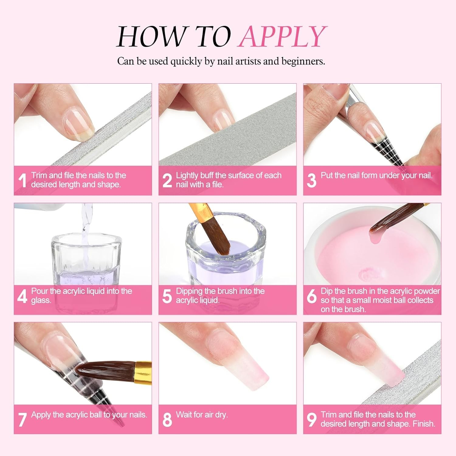 Acrylic Nail Kit for Beginners with Everything,Professional Nail Kit Acrylic Set