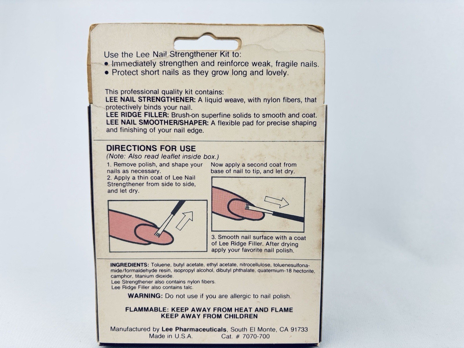Vintage Lee Nail Strengthener Kit 1980s Movie Prop Unopened Box – NOS Read