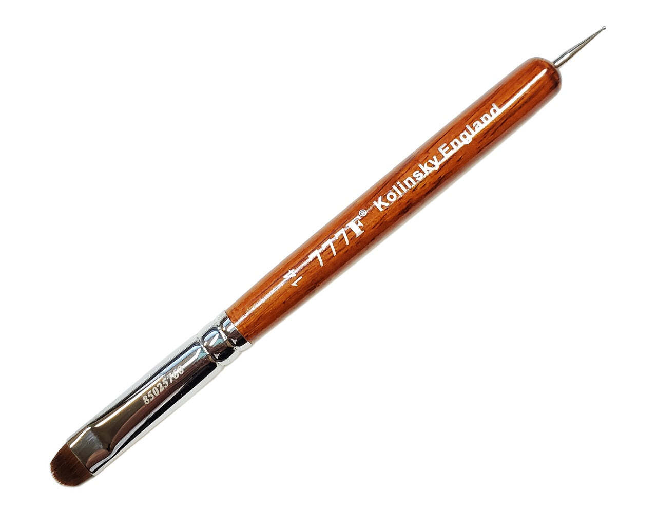 777FT French Brush Manicure & Pedicure – Red Wood + Dotting Tool size #14- 2 pcs