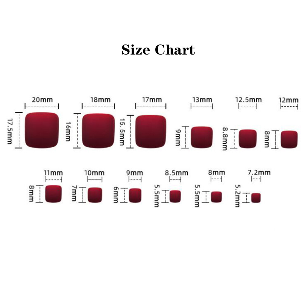 Short Toe Press-On Fake Nail Glitter Diamond Pure Color Gradient Pedciure 24pcs