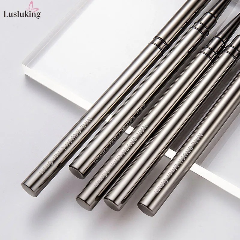 5pcs Nail Art Liners Striping Brushes Fine Line Drawing Detail Painting Blending