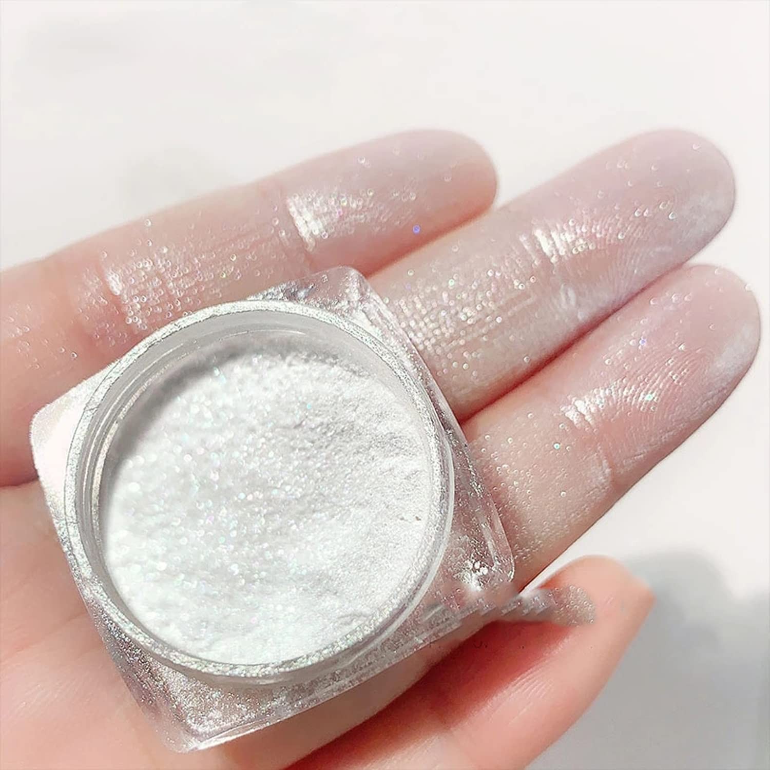 2 Boxes Pearl Ice Mermaid Nail Glitter Powder Aurora Chameleon Powder Multi C…