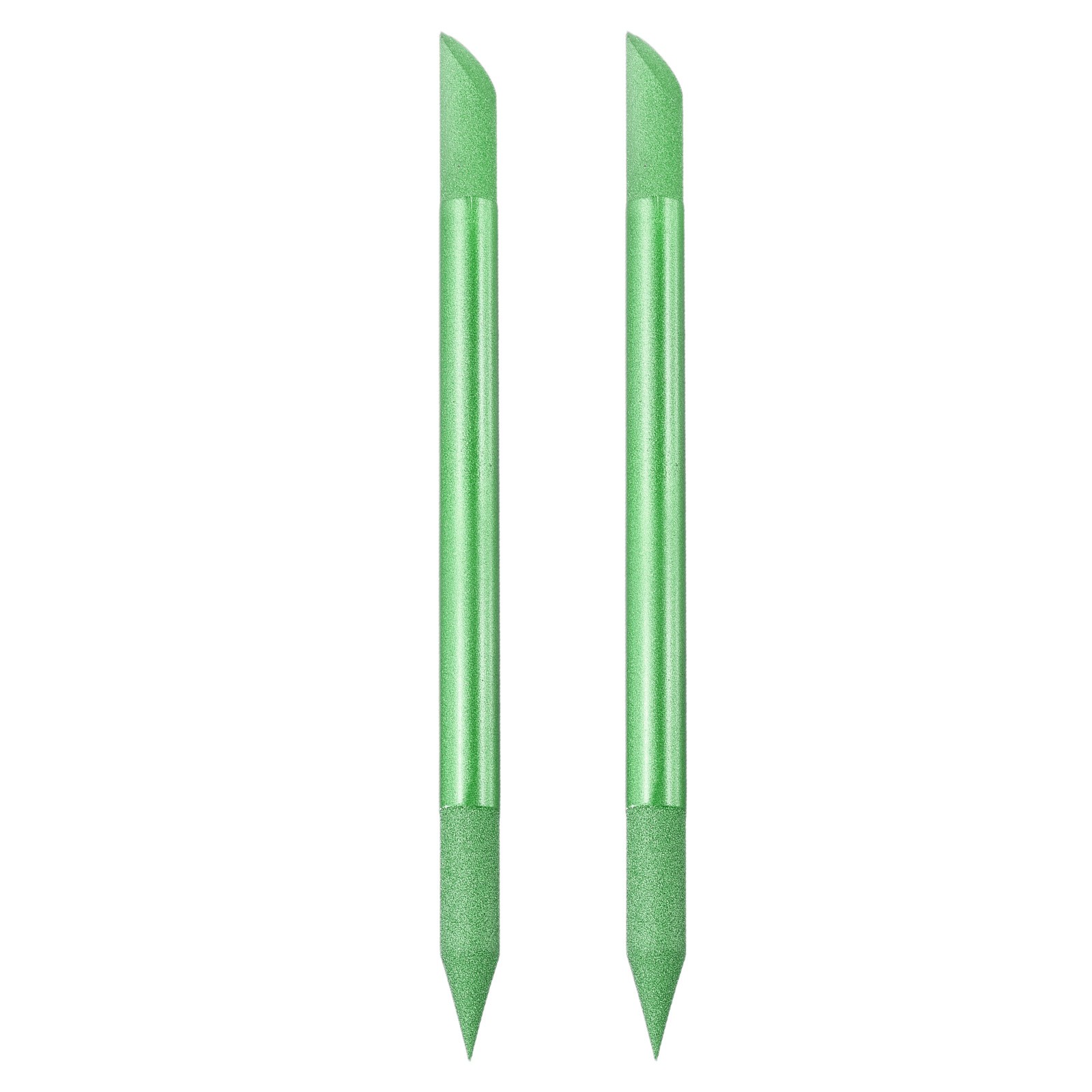 2pcs Glass Cuticle Pusher Crystal Manicure Stick for Nail Care, Green