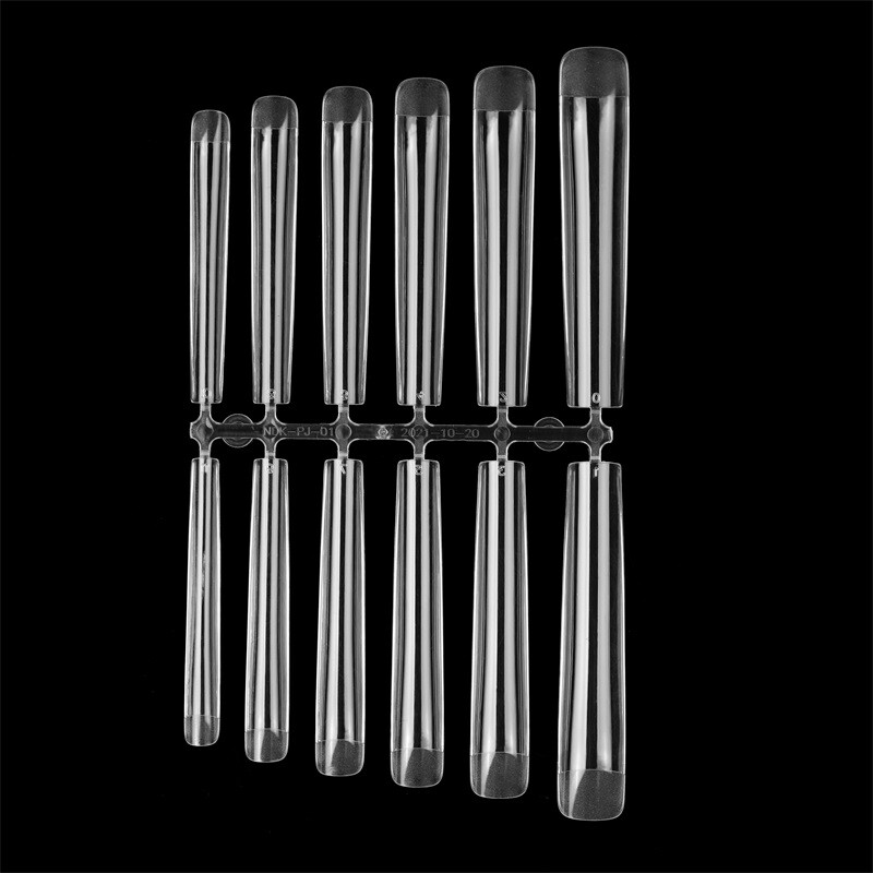 120Pcs/Box 4XL Extra Long Nail Tips Seamless Square Press On Nails
