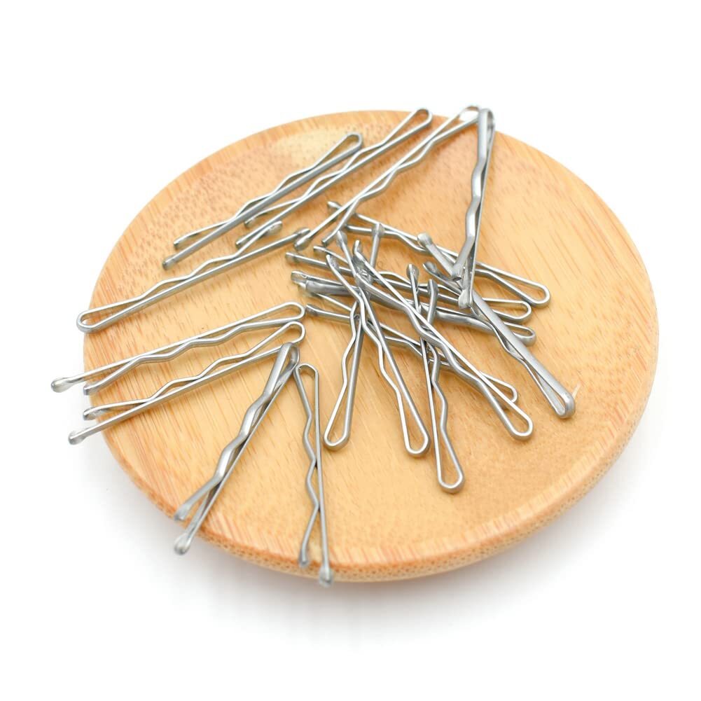 220 Ct 1.38 Inch Mini Silver Gray Cute Bobby Pins with Metal Silver（1.38inch）