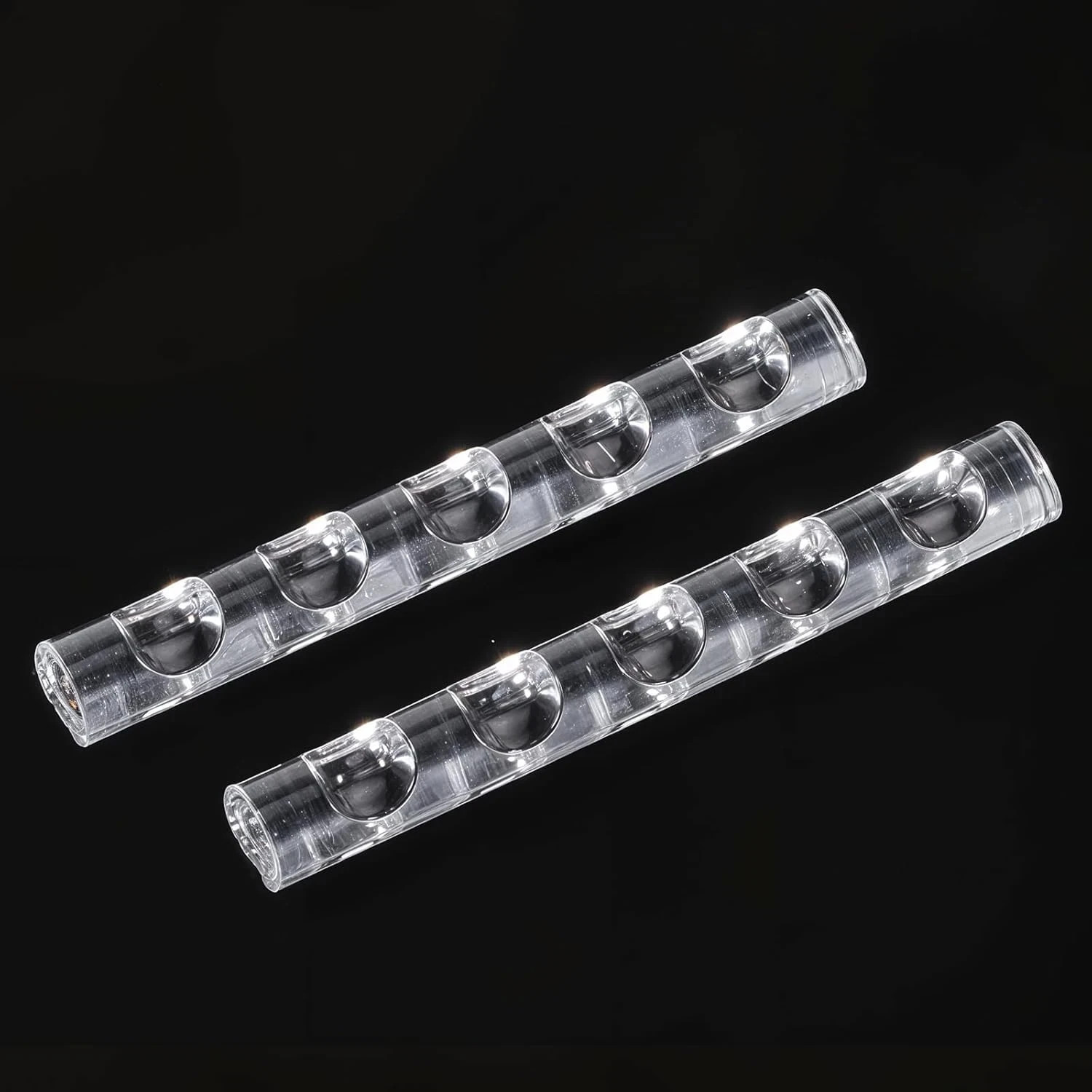 2 Pack Crystal Bar Pen Holder Transparent Brush Holder Acrylic Nail Art Painting