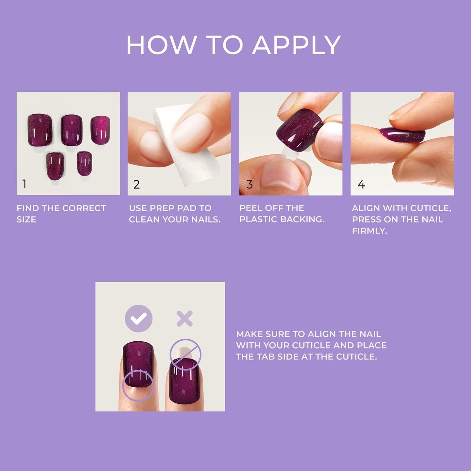 Valentine’s Day Press On Nails, ‘Full Heart’, Red, Short Squoval, No Glue Needed
