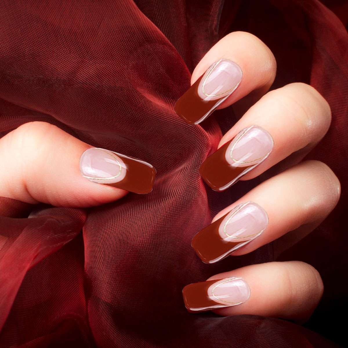 16pcs No Backing Gel Nail Stickers Full Nail Wraps Semi Cured Gel Nail Strips US