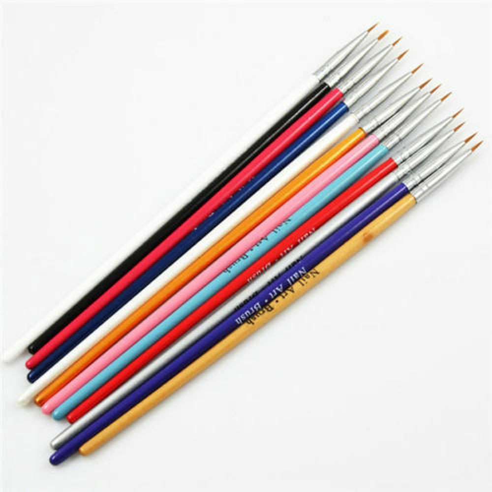 Nail Art Brushes Set 3D Nail Extension Brush Double Head Dotting Pen UV Gel Nail