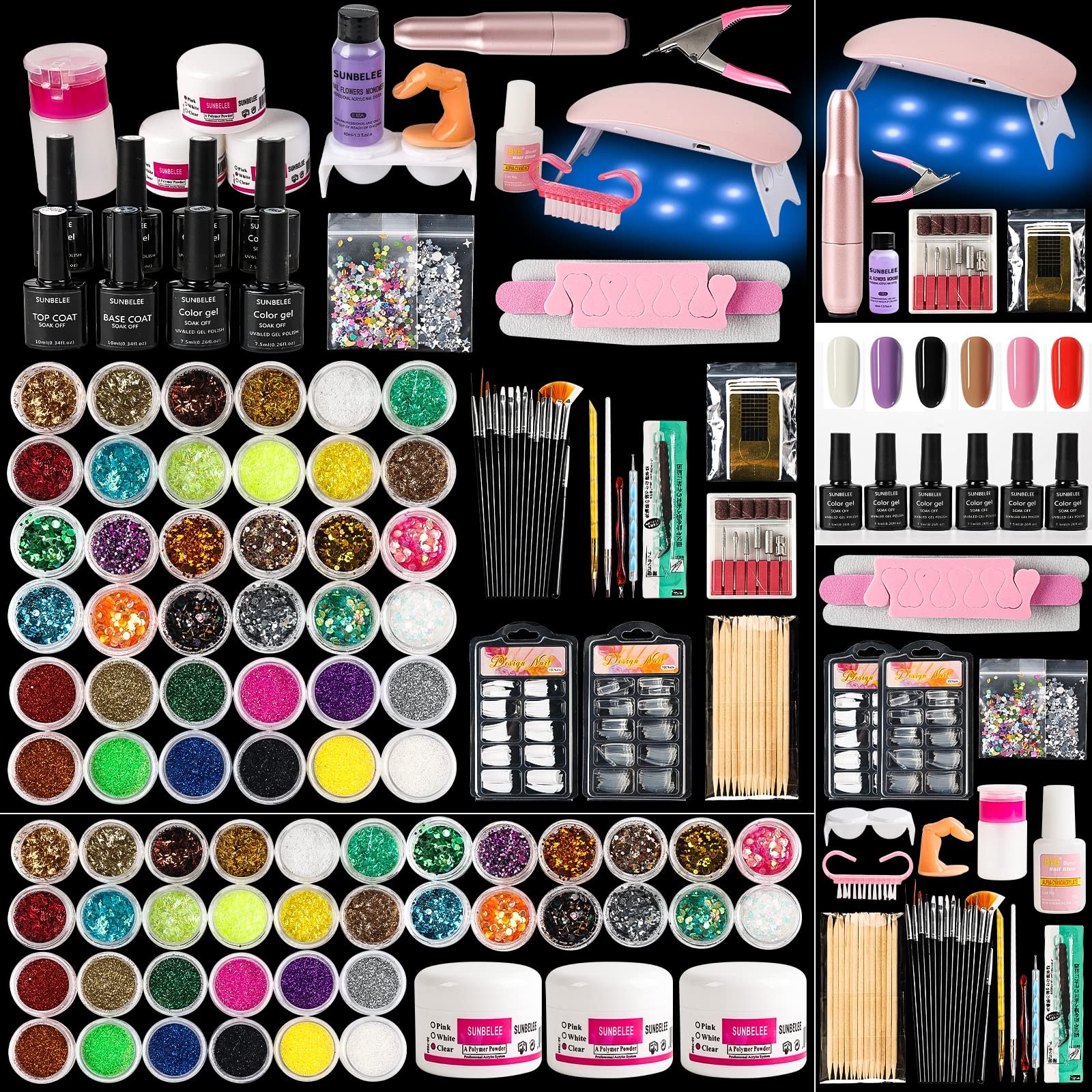 Professional Acrylic Nail Kit for Beginners DIY Manicure Art Supplies Gift