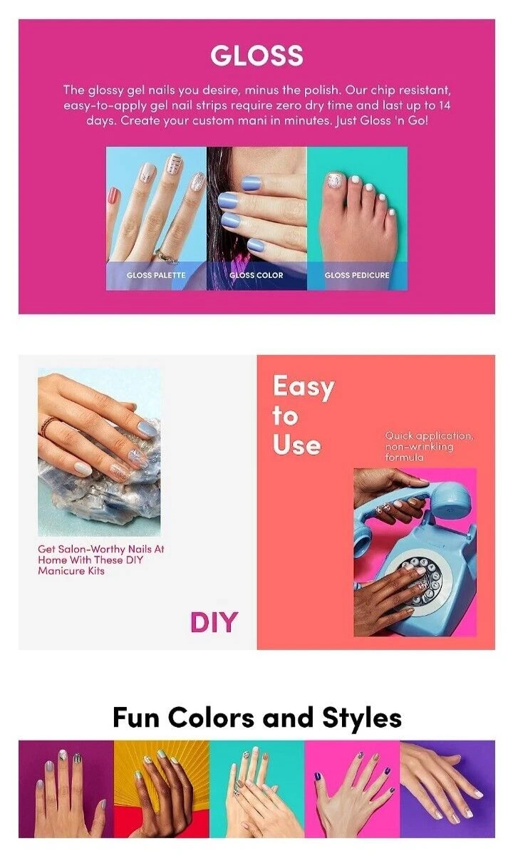Dashing Diva Gloss Ultra Shine Gel Palette Nail Strips