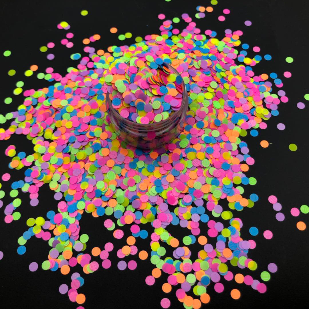 Solvent Resistant Neon Mix Dot Epoxy Resin Nail Art Face Festival Craft 1oz
