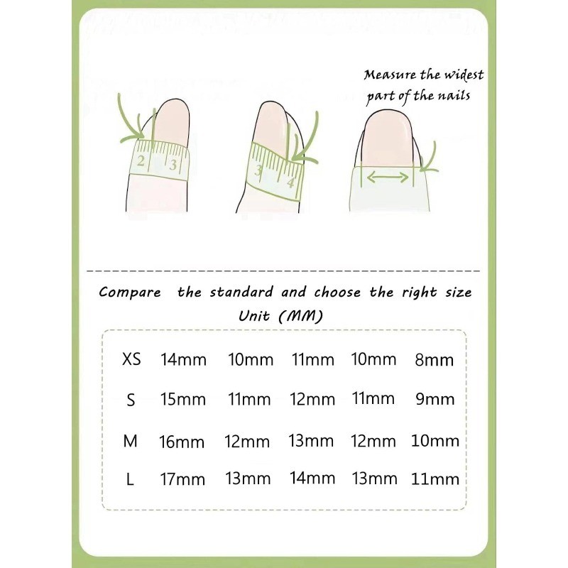 Custom Pure Handmade Nails Green Red Sun Pattern Gold Foil Vintage Manicure