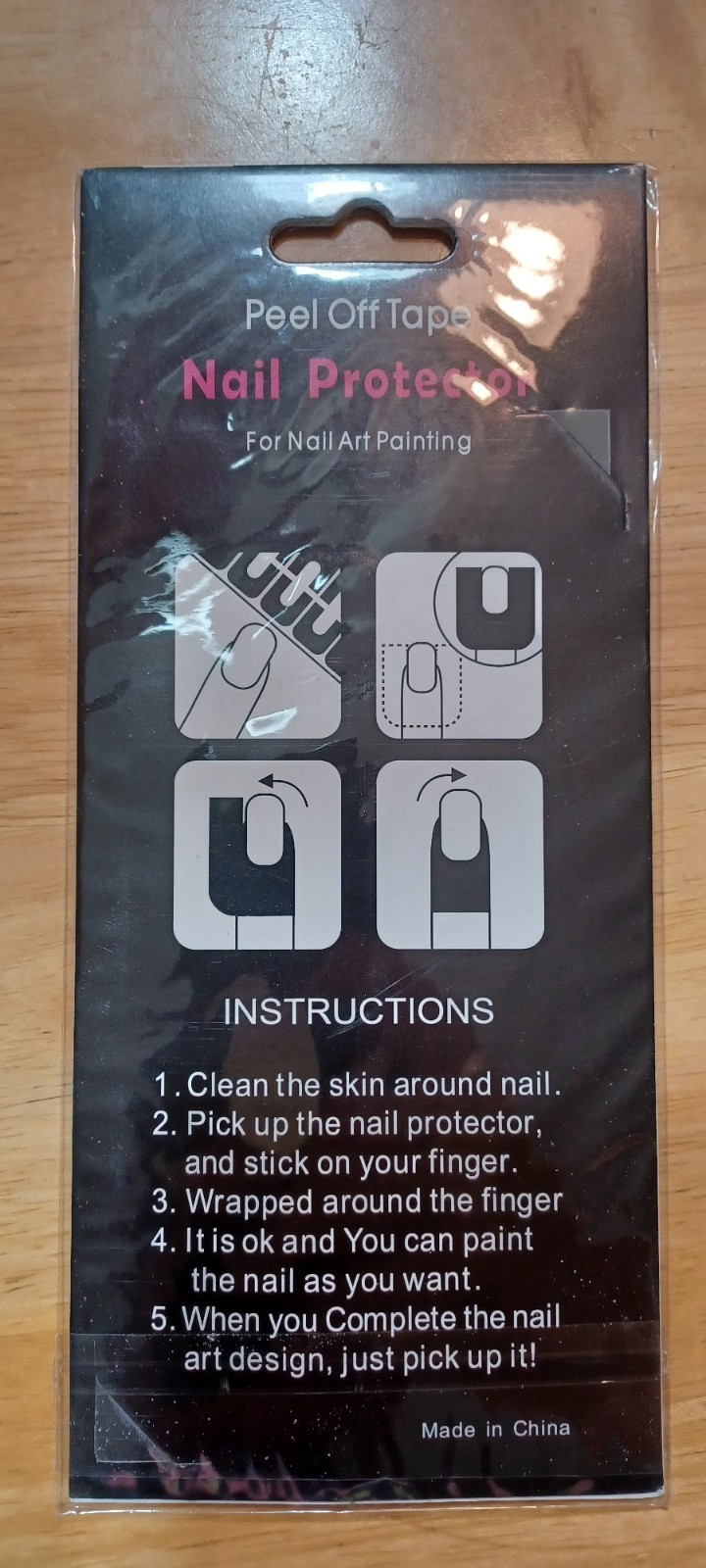 4 PACKS of 10 Nail Peel Off Sticker For Polish Skin Guard U-Shaped