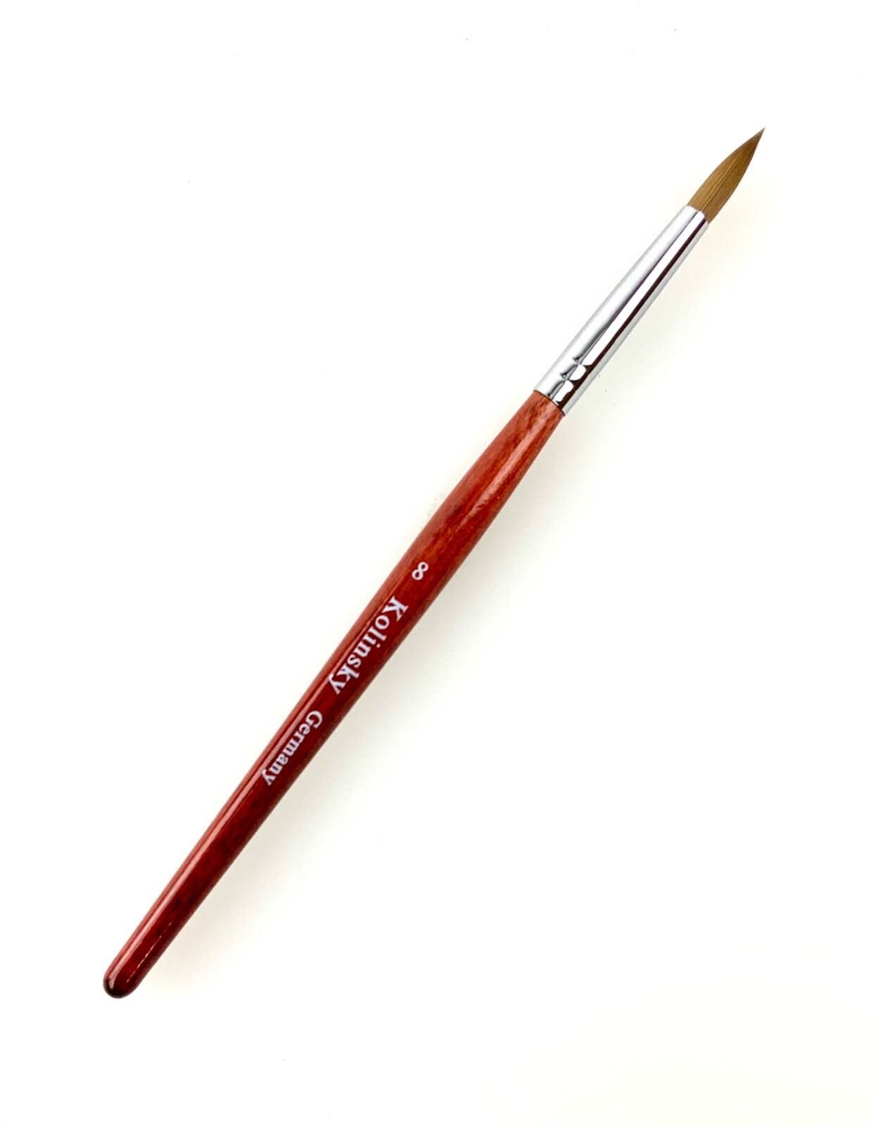 Kolinsky Acrylic Nail Brush Round Wood Handle #8