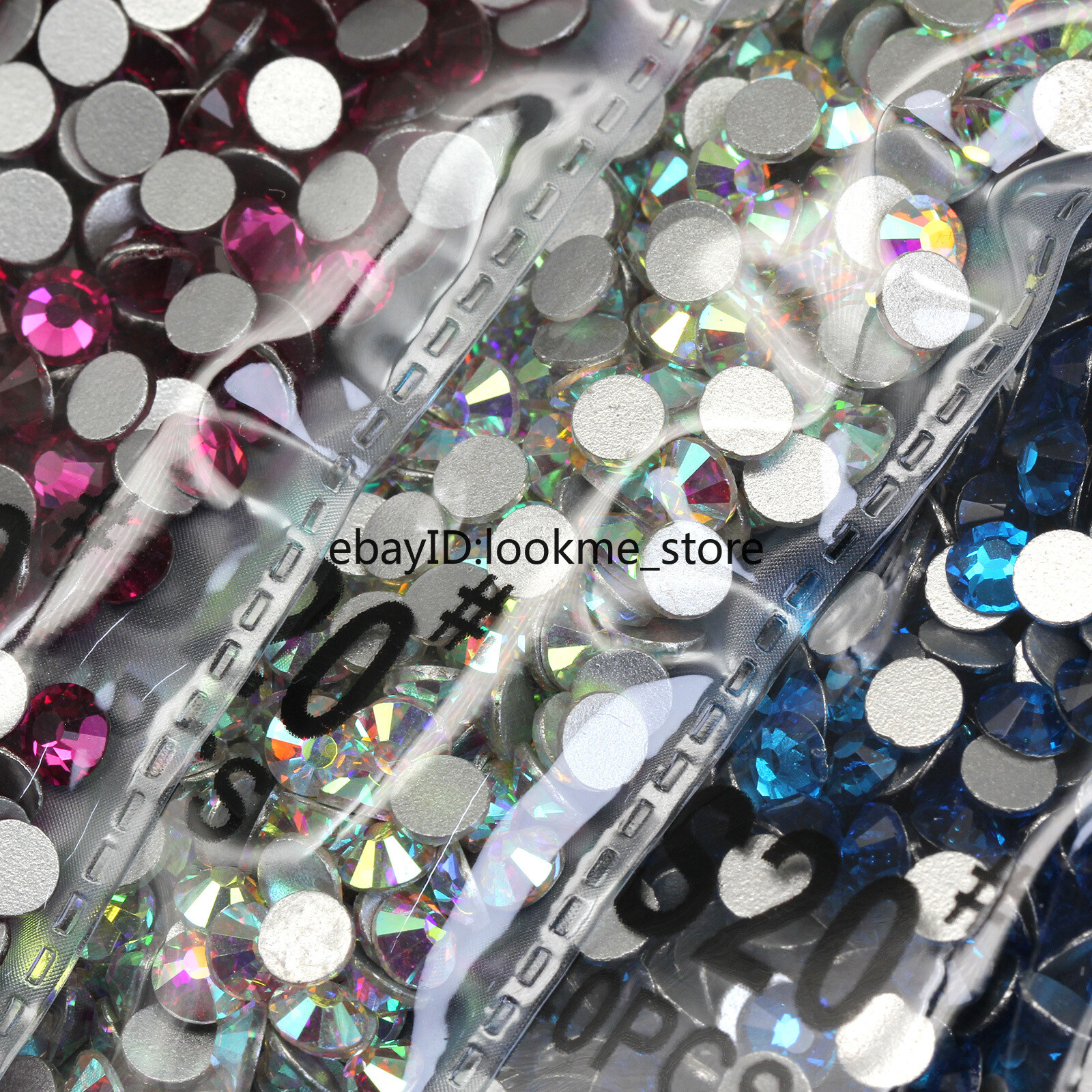 1440pcs 5mm (ss20) Crystal Glass Rhinestones Flatback Gems Nail Art Crafts Decor