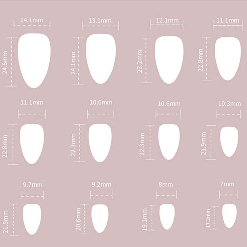 24pcs False Nail for Women Transparent and Black Artificial Nail for Hand Nail