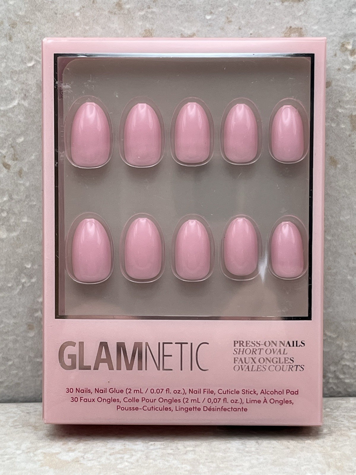 Glamnetic Think Pink Short Oval Press-On Nails – Easy Application – NIB