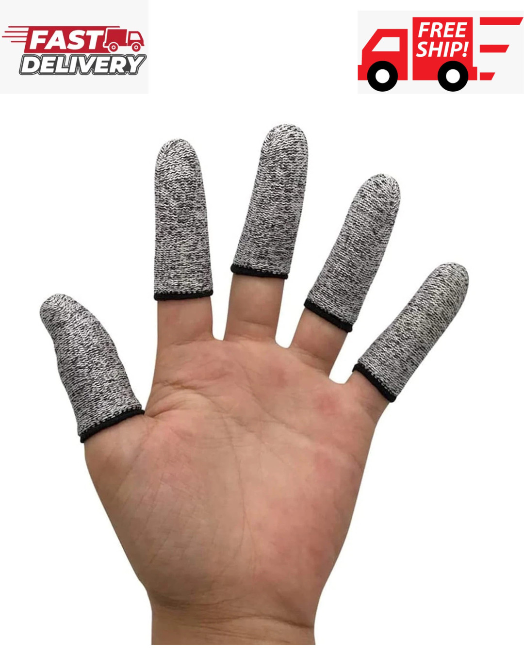 JADE KIT 12 PCS Finger Cots Cut Resistant Protector, Finger Covers for Cuts, Glo