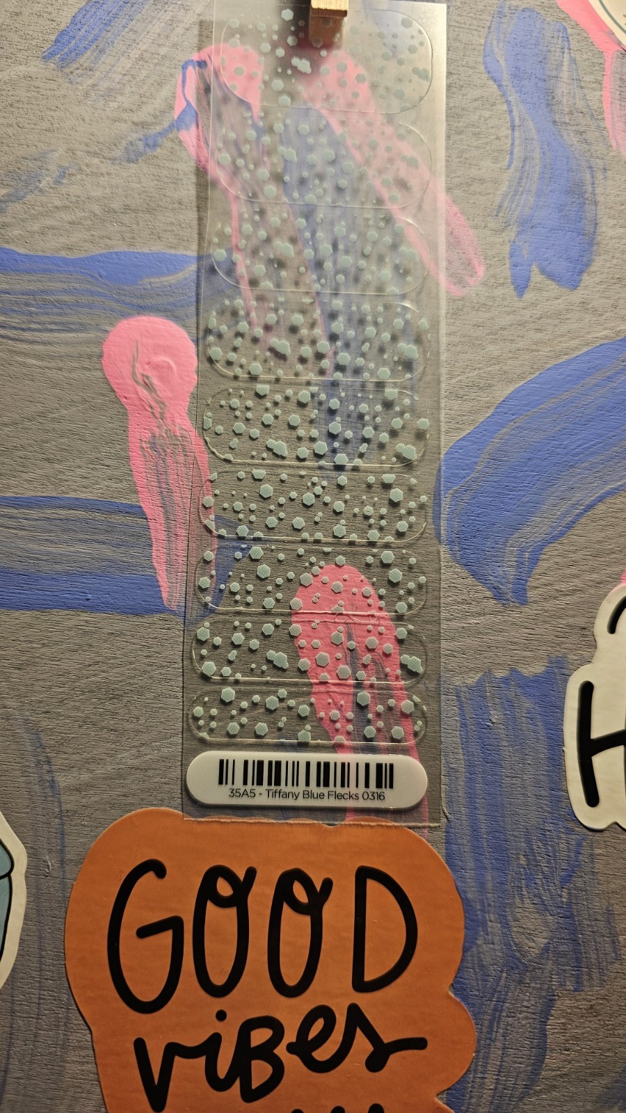 JAMBERRY HALF SHEET Nail Wraps – 35A5 – Tiany Blue Flecks 0316