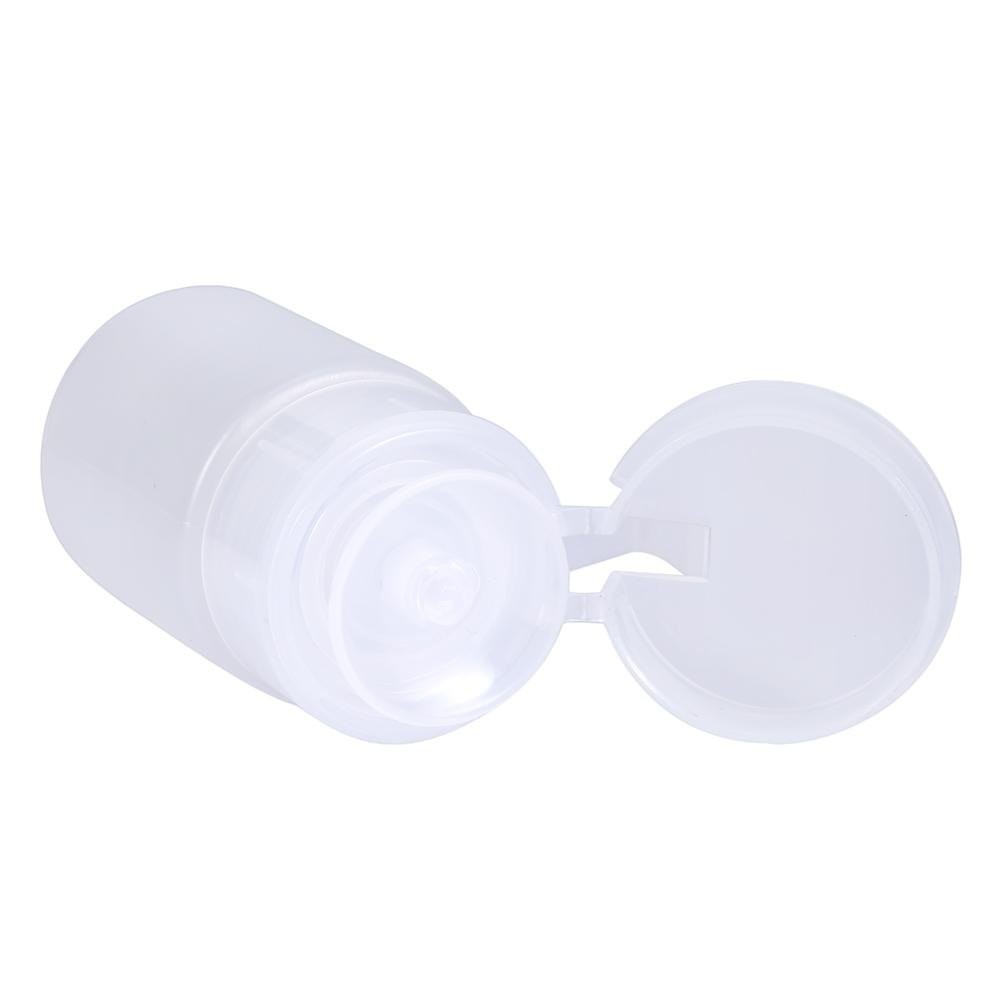 60 Ml Pump Dispenser Bottle, Nail Polish Remover Cleanser White