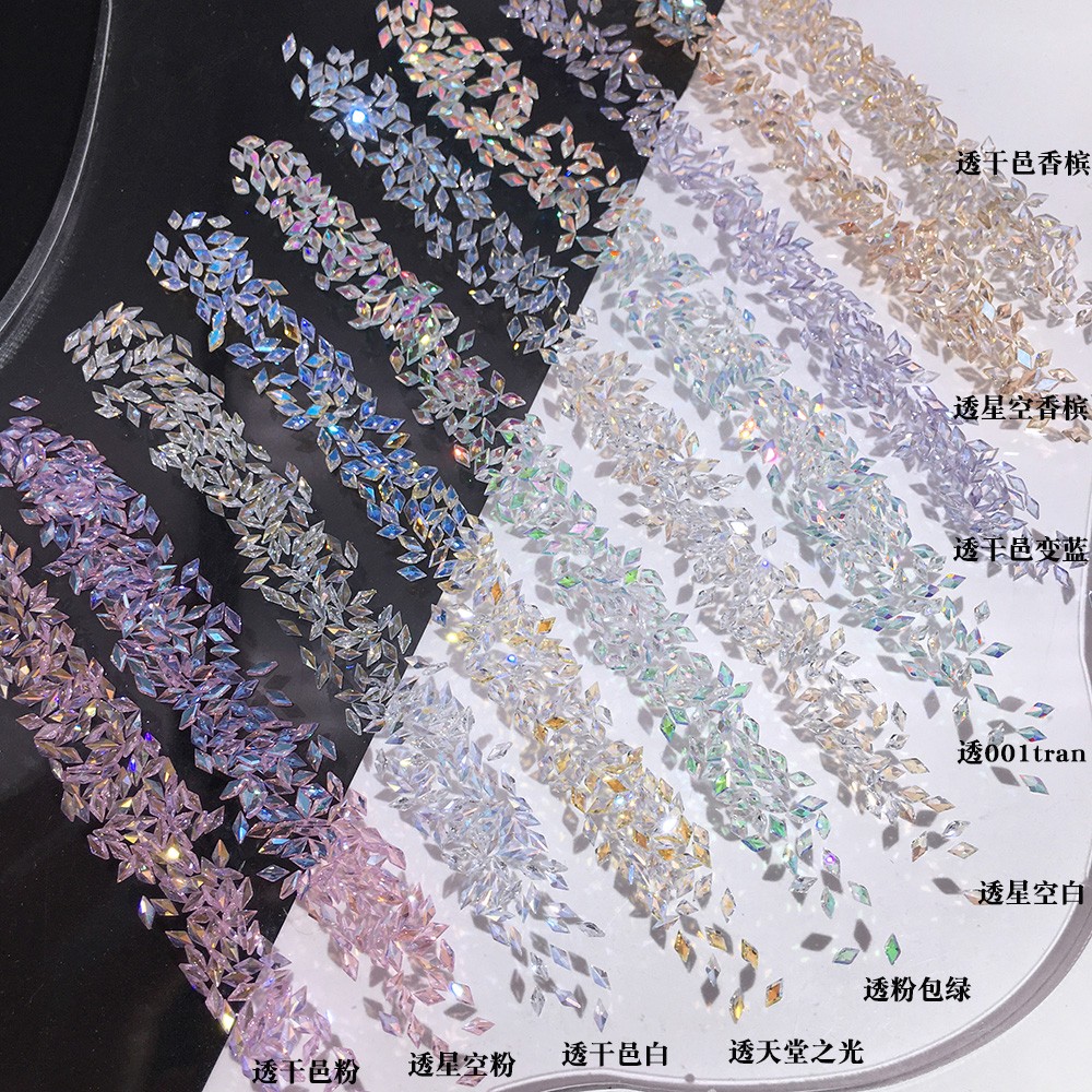 100x 1.5x3mm Mini 3D Flatback Diamond Nail Art Diamonds nail Art Accessory Craft